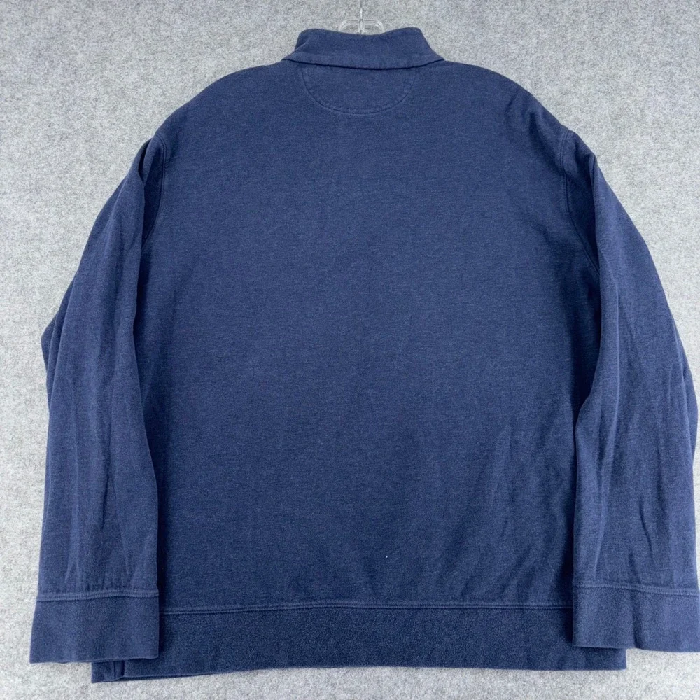 Polo Ralph Lauren Mens XL Navy Blue Heathered Quarter Zip Pullover Sweatshirt